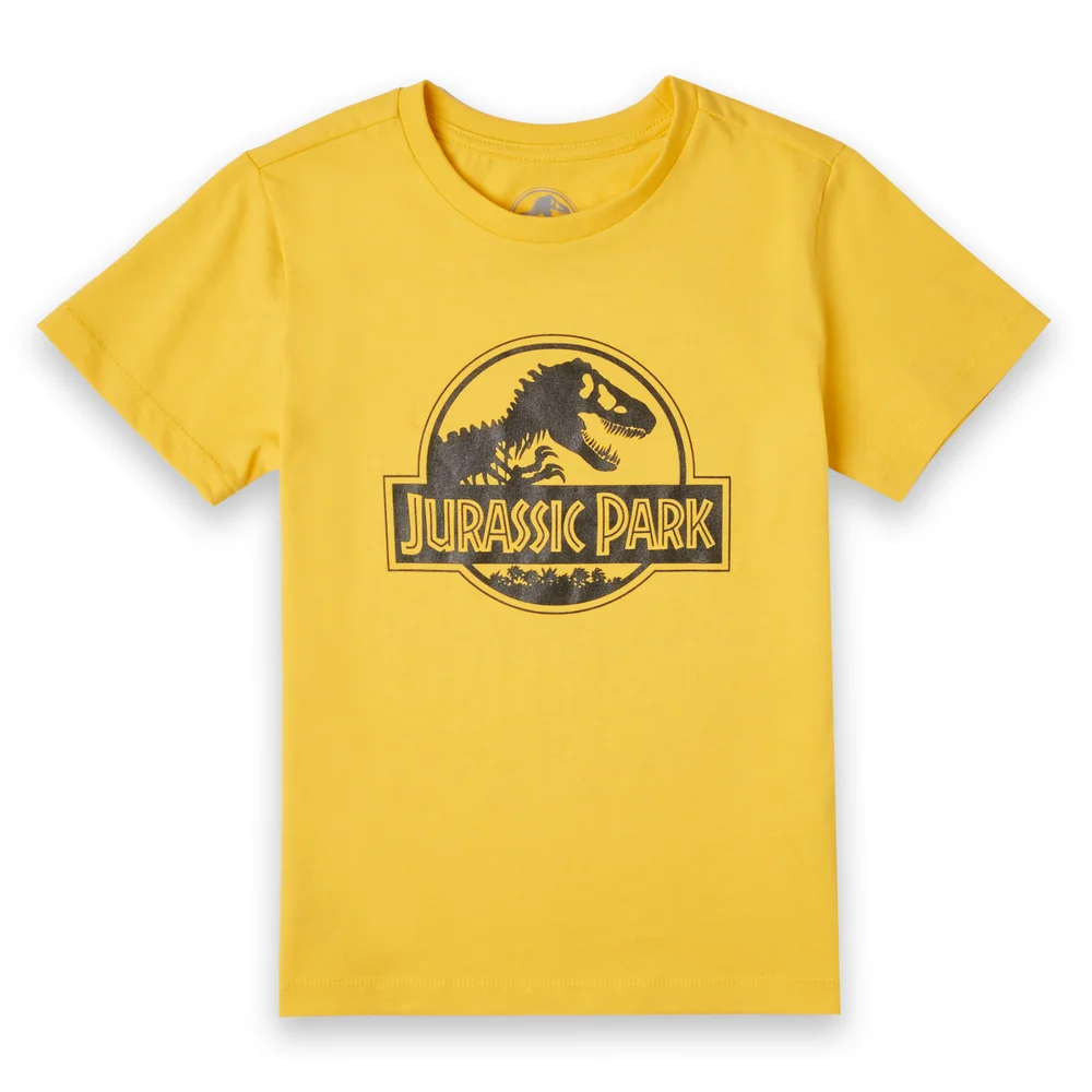 Jurassic Park Metallic Print Logo Kids' T-Shirt - Yellow - 5-6 Years Image 1