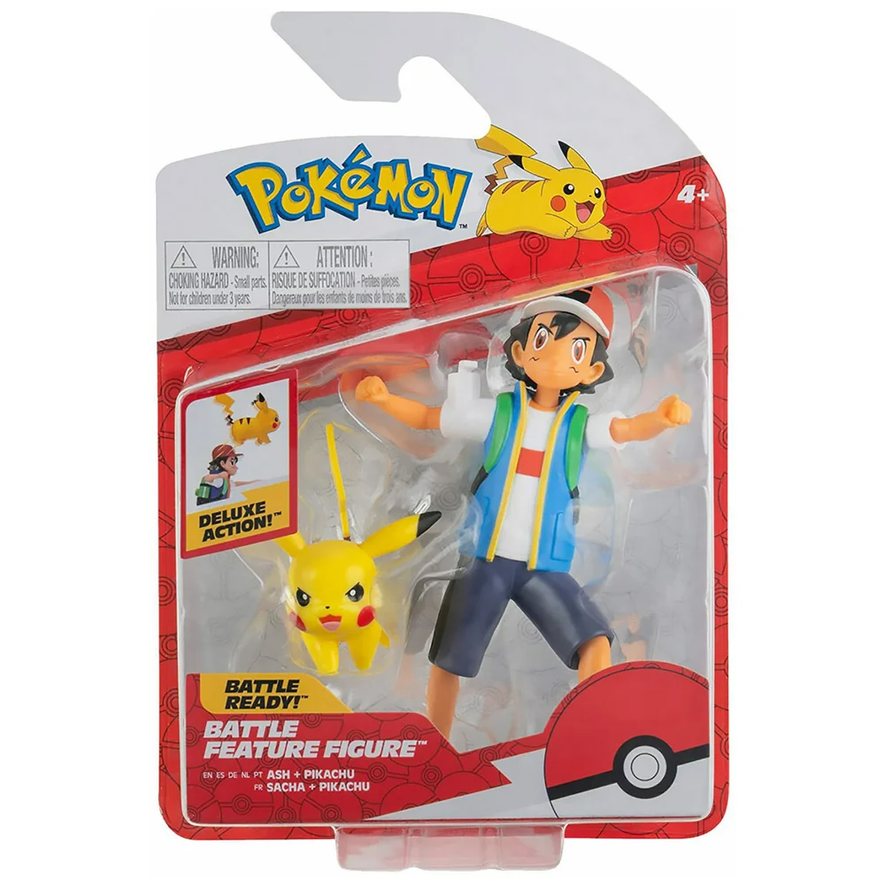 Pokémon Pikachu and Ash Ketchum Battle Ready Figure 2 Pack Image 1