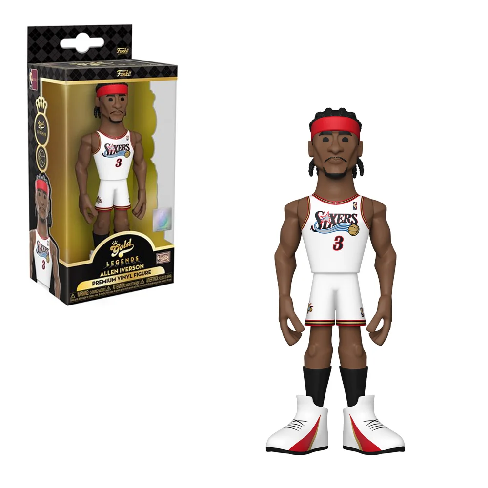 NBA Legends Philadelphia 76ers Allen Iverson Vinyl Gold Image 1