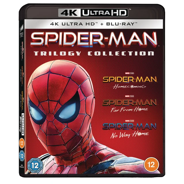 Spider-Man Triple: Home Coming, Far from Home & No Way Home - 4K Ultra HD (Includes Blu-ray)