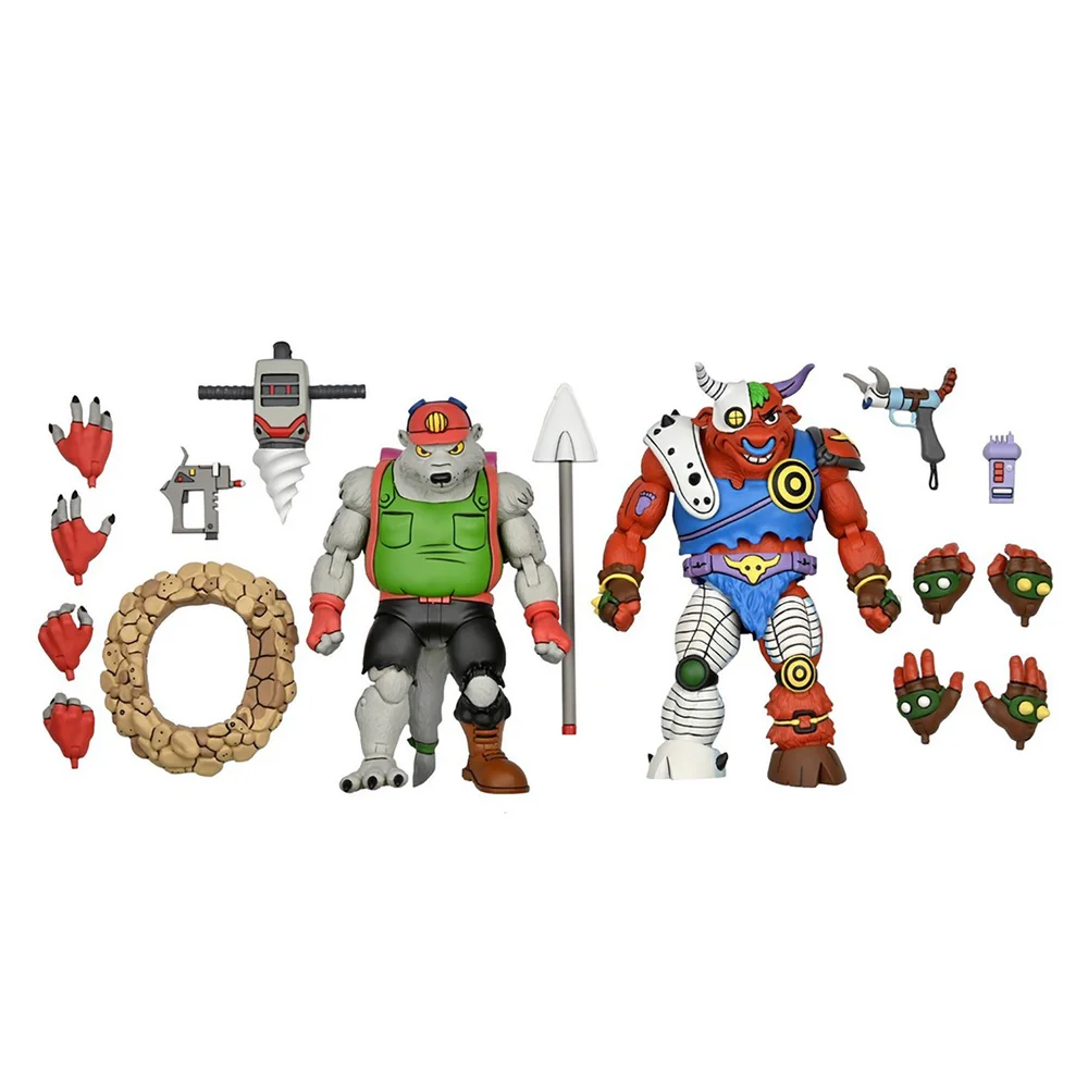 TMNT Cartoon Dirtbag and Groundchuck 2-Pack 7 Inch Scale Action Figures Teenage Mutant Ninja Turtles Image 1