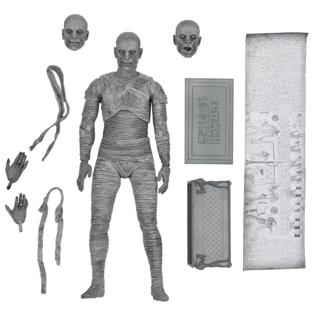 NECA Universal Monsters The Mummy Black and White Version Ultimate 7 Inch Scale Action Figure Image 1