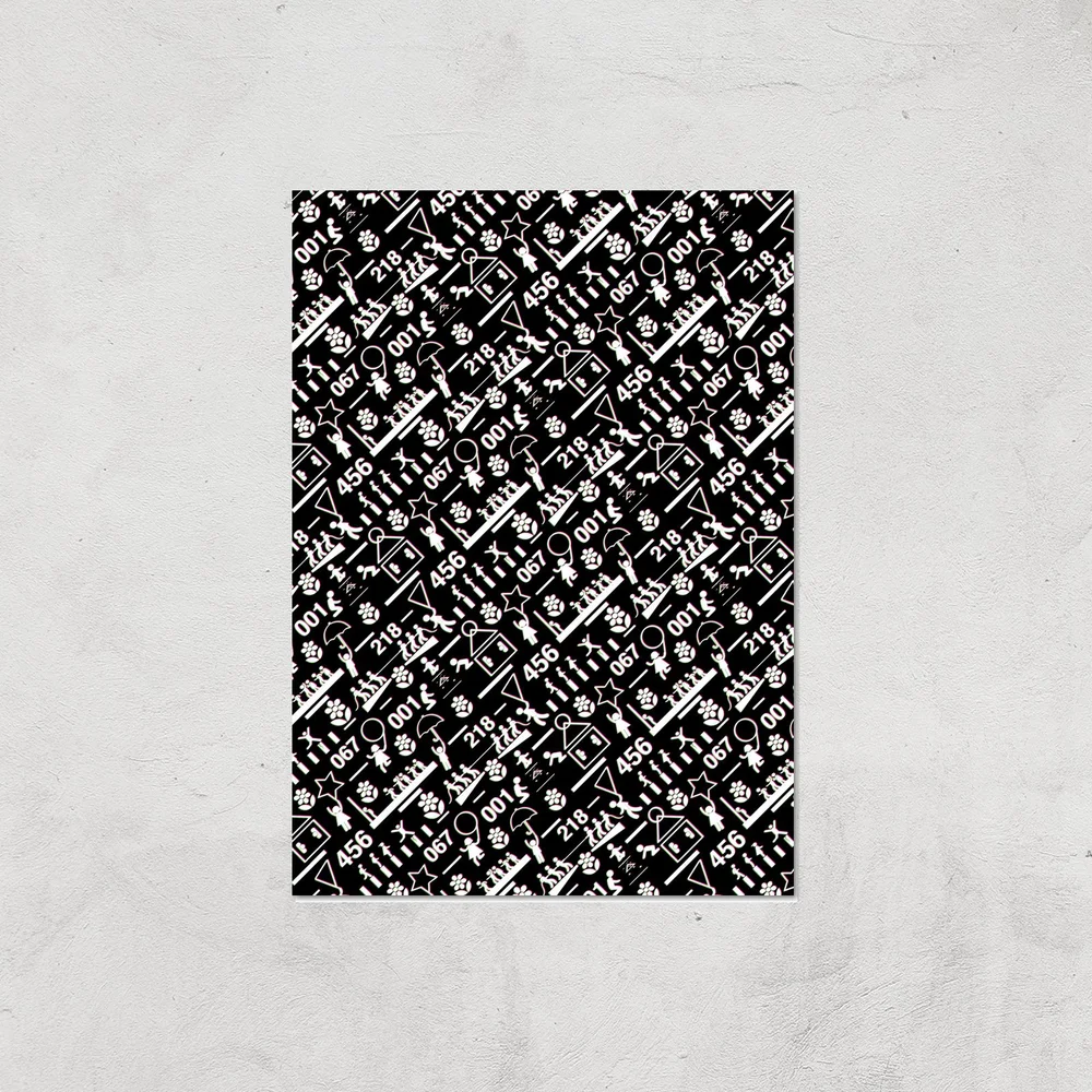 Squid Game Games Glitch Giclee Art Print - A4 - Print Only Image 1