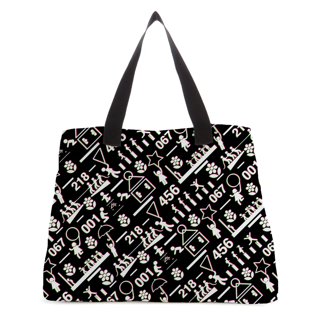 Squid Game Games Glitch Tote Bag Image 1