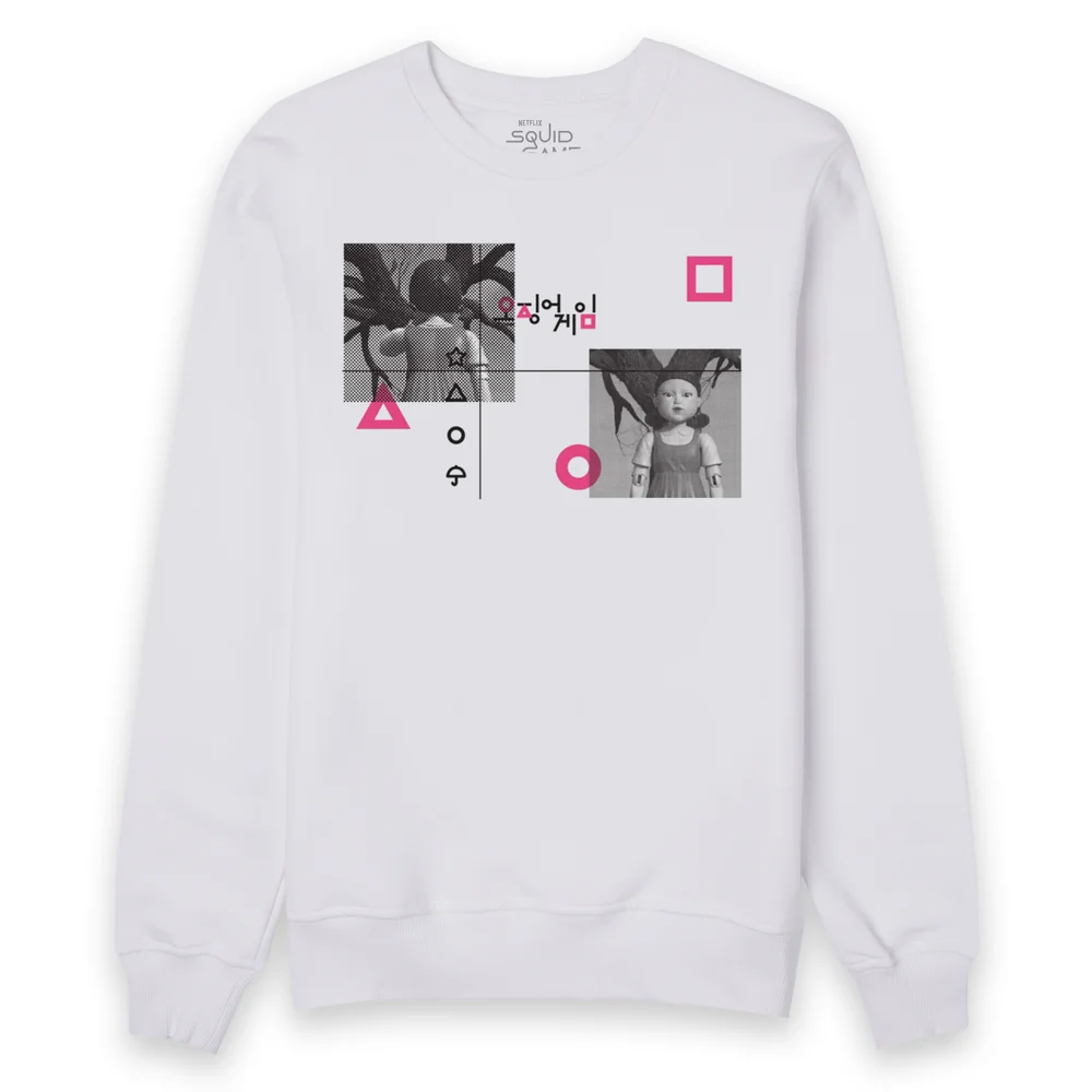 Squid Game Red Light Green Light Sweatshirt - White - S Image 1