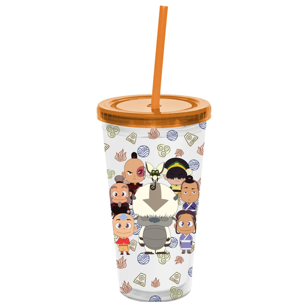 Avatar: The Last Airbender Logo Toss Chibi Acrylic Cup Image 1