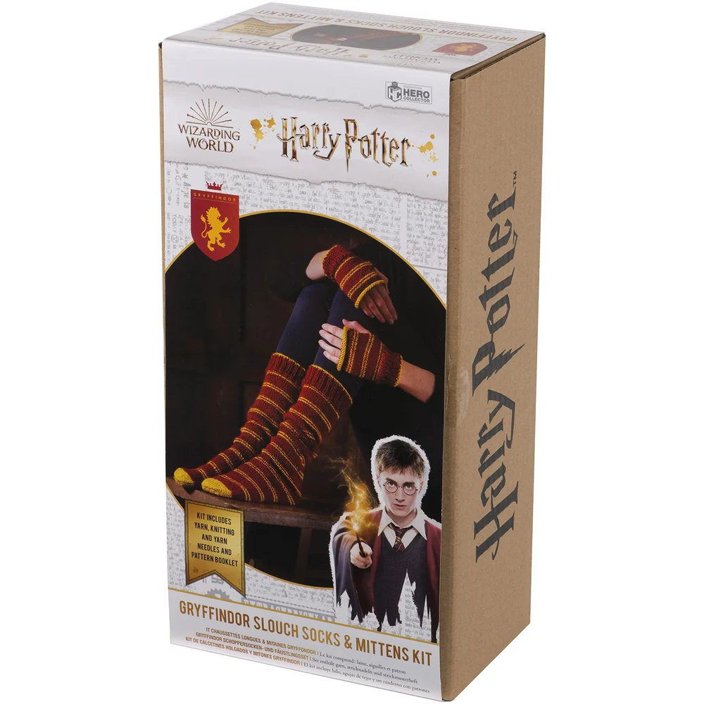 Harry Potter Gryffindor Mittens & Slouch Socks Knit Kit Image 1