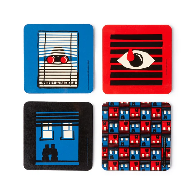 Hitchcock Rear Window Coaster Set