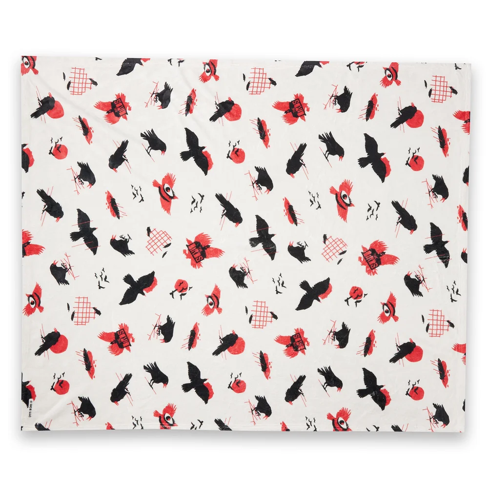 Hitchcock The Birds Flight Collage Fleece Blanket - M Image 1