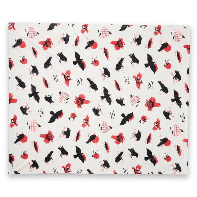 Hitchcock The Birds Flight Collage Fleece Blanket