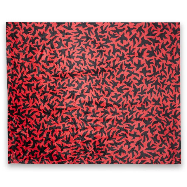 Hitchcock The Birds Abstract Flight Fleece Blanket