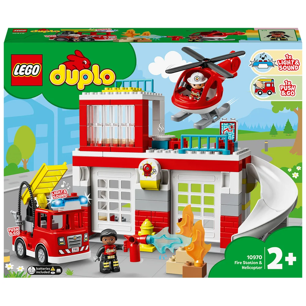 LEGO DUPLO Fire Station & Helicopter Toy Playset (10970) Image 1