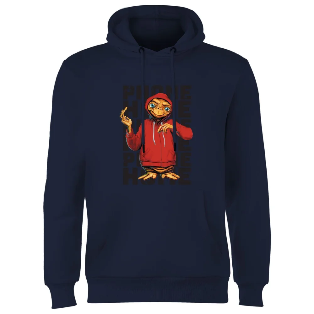 E.T. the Extra-Terrestrial Phone Home Stylised Hoodie - Navy - S Image 1