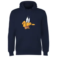 Looney Tunes Daffy Duck Face Hoodie - Navy