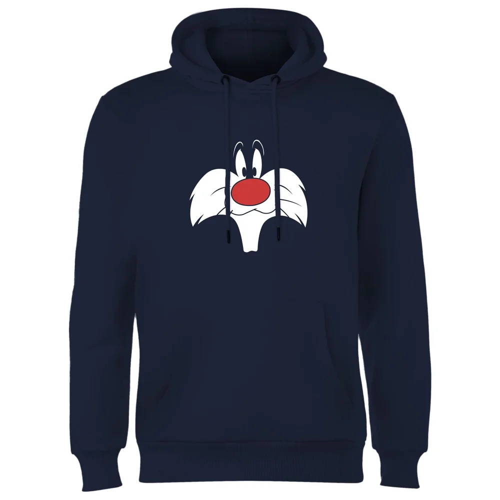 Looney Tunes Sylvester Big Face Hoodie - Navy - S Image 1