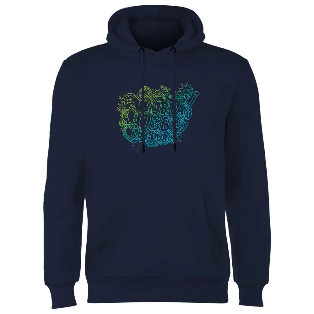 Rick and Morty Wubba Lubba Dub Dub Hoodie - Navy - S Image 1
