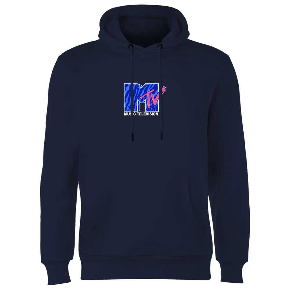 MTV Front Print Hoodie - Navy - S Image 1