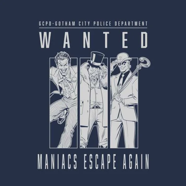 DC Batman Gotham's Most Wanted Hoodie - Navy