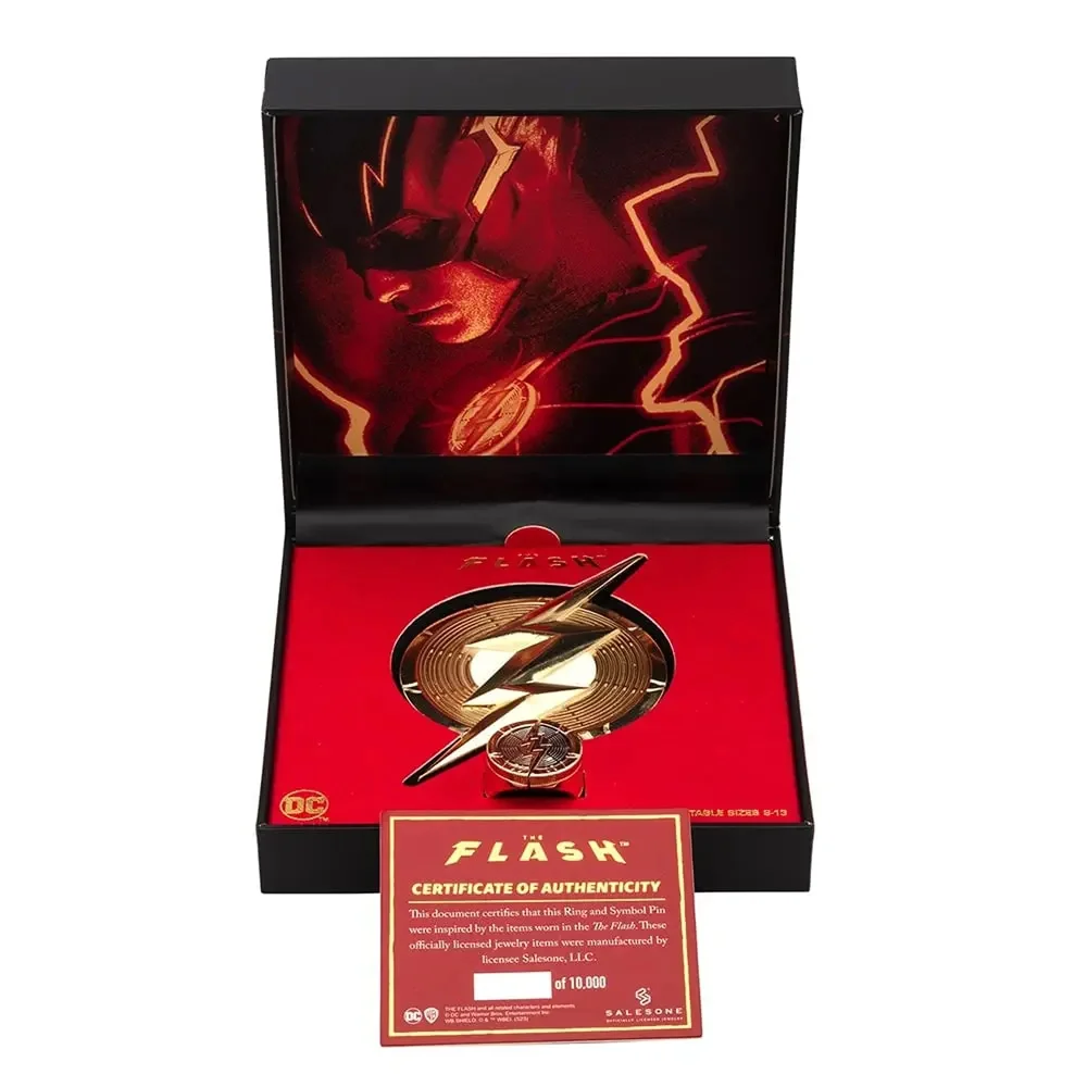 SalesOne DC Comics The Flash Pin And Ring Replica Numbered Limited Edition Image 1
