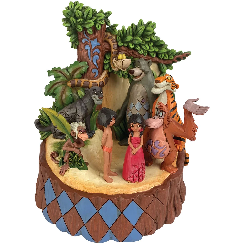Disney Traditions Jungle Book Carved by Heart Figurine Image 1