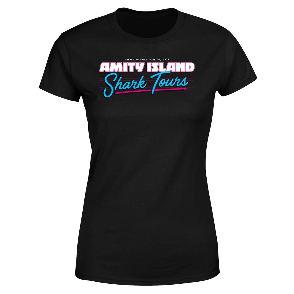 Jaws Amity Island Shark Tour Women's T-Shirt - Black - XS Image 1