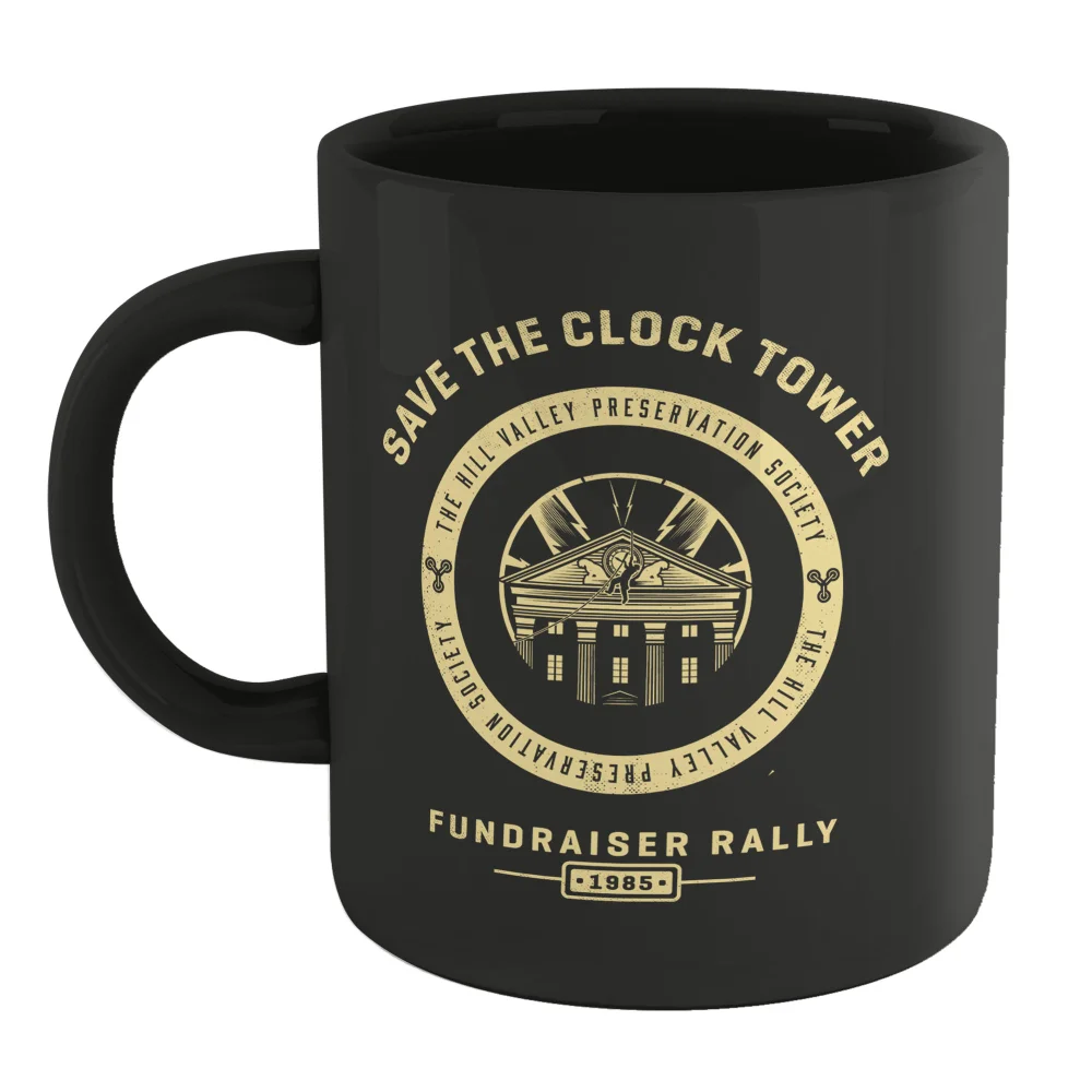 Back To The Future Clock Tower Mug - Black Image 1