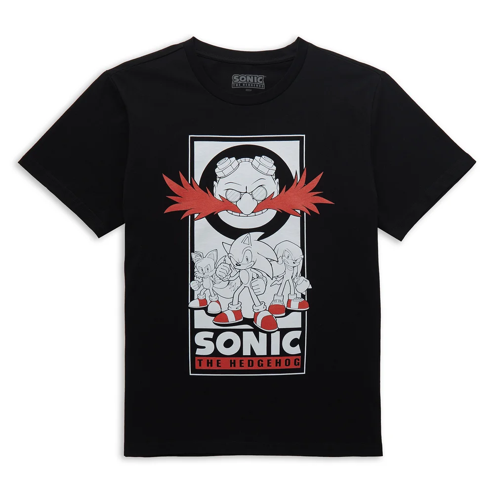 Sonic The Hedgehog Team Up Men's T-Shirt - Black - S Image 1