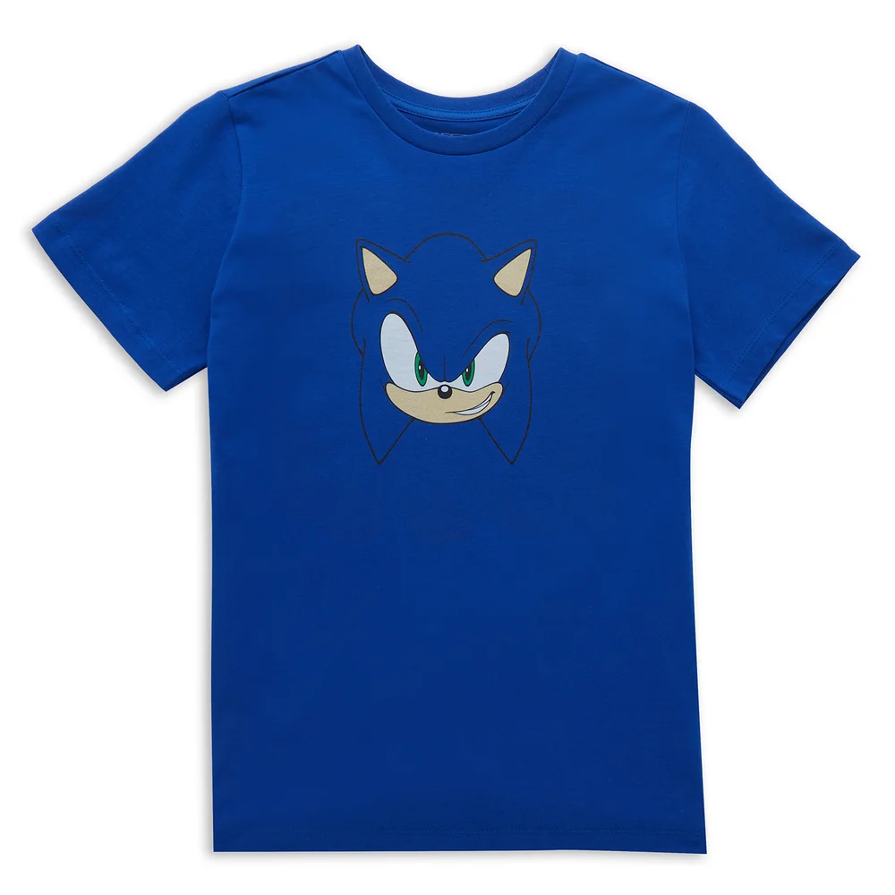 Sonic The Hedgehog Face Kids' T-Shirt - Blue - 3-4 Years Image 1