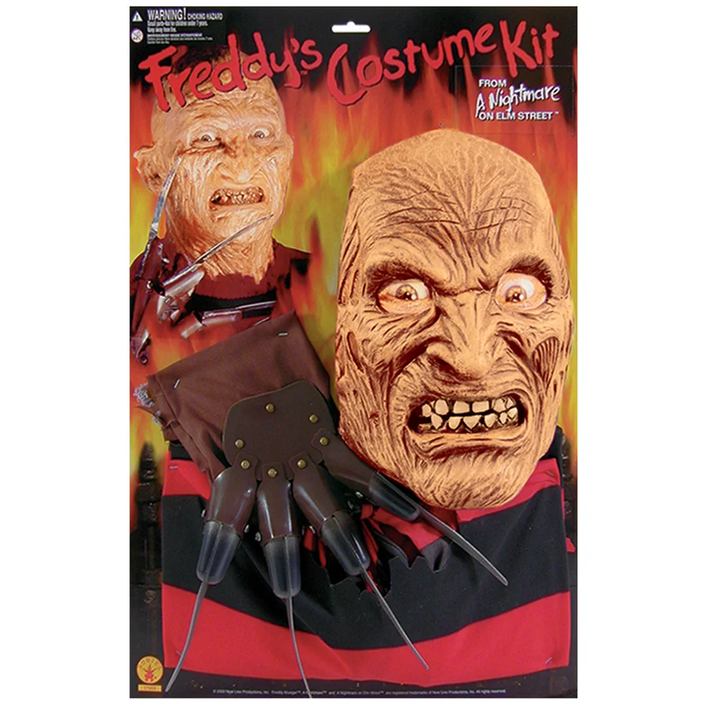 Official Rubies Nightmare On Elm Street Freddy Krueger Blister Set with Mask Top and Glove Image 1
