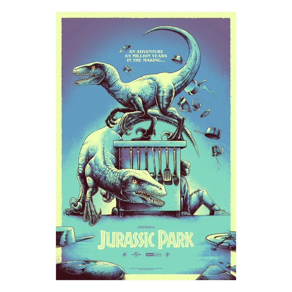 Luke Preece x Jurassic Park Giclee Art Print - A3 - Print Only Image 1