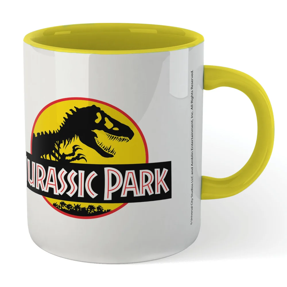 Jurassic Park Yellow Logo Mug - Yellow Image 1