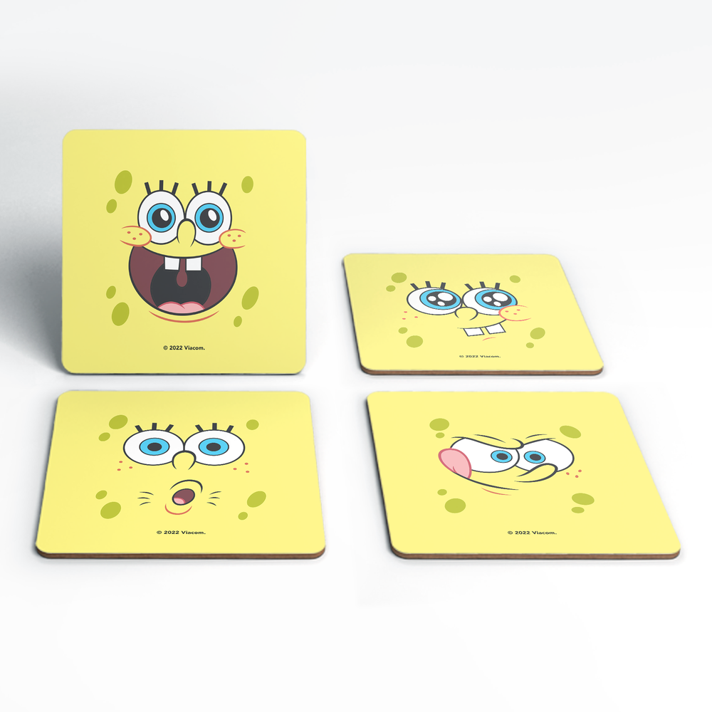 Spongebob Squarepants Spongebob Faces Coaster Set Image 1