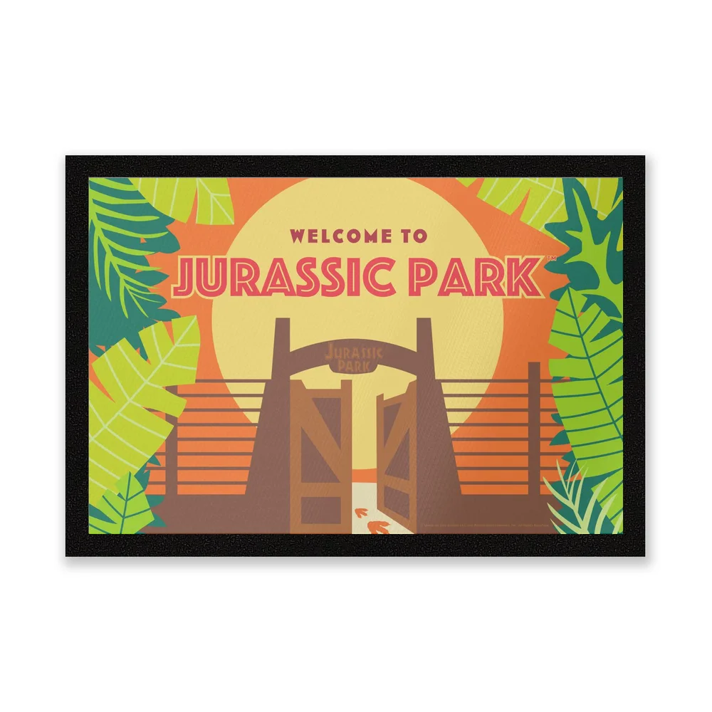Jurassic Park Gates Entrance Mat Image 1