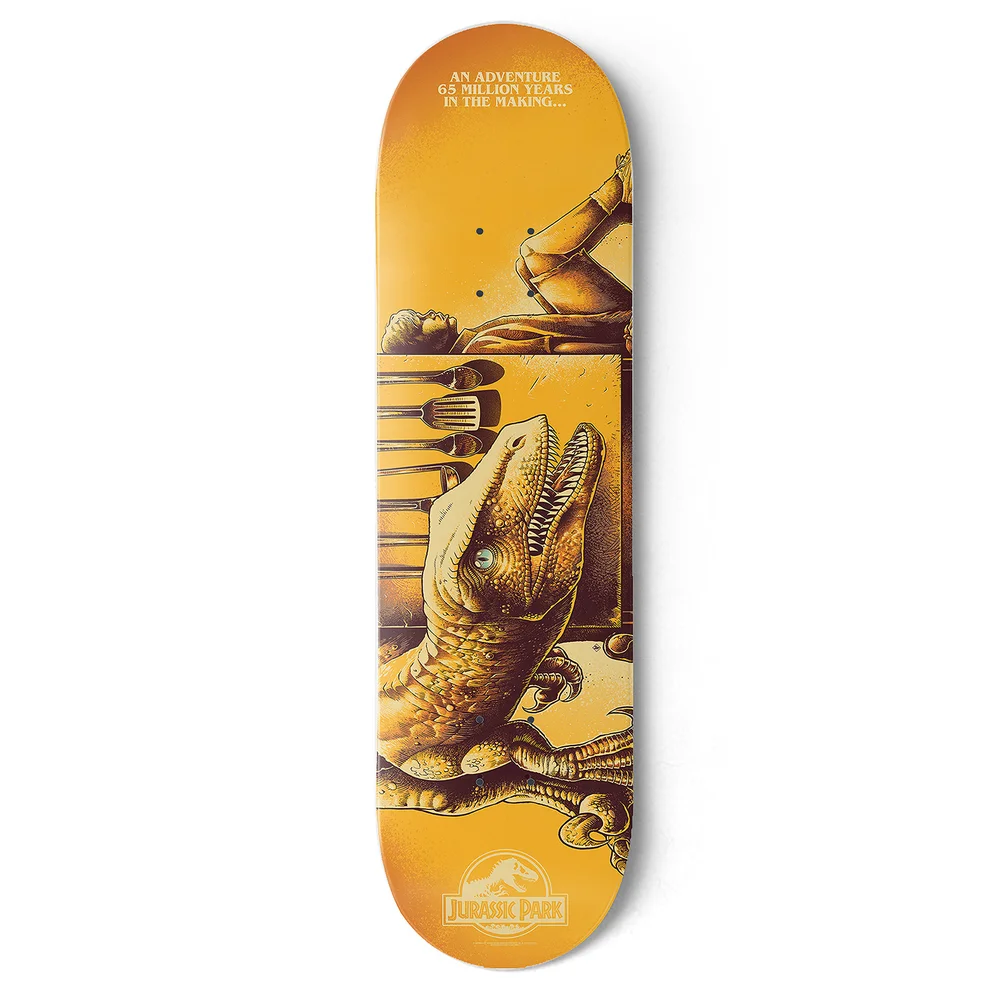 Luke Preece x Jurassic Park An Adventure 65 Million Years In The Making- DUST! Skateboard Deck - Zavvi Exclusive Limited to 240 decks only Image 1