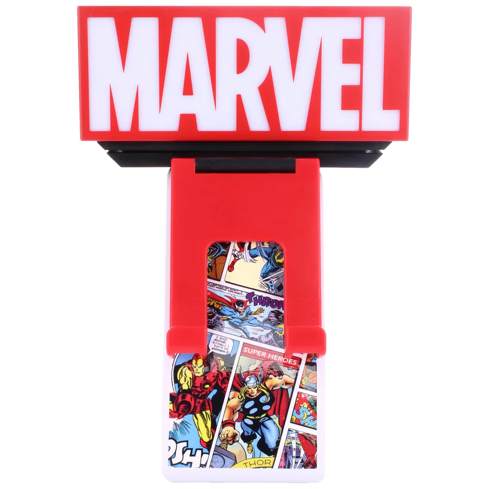 Cable Guys Marvel Red Logo Light Up Ikon Controller and Smartphone Stand Image 1