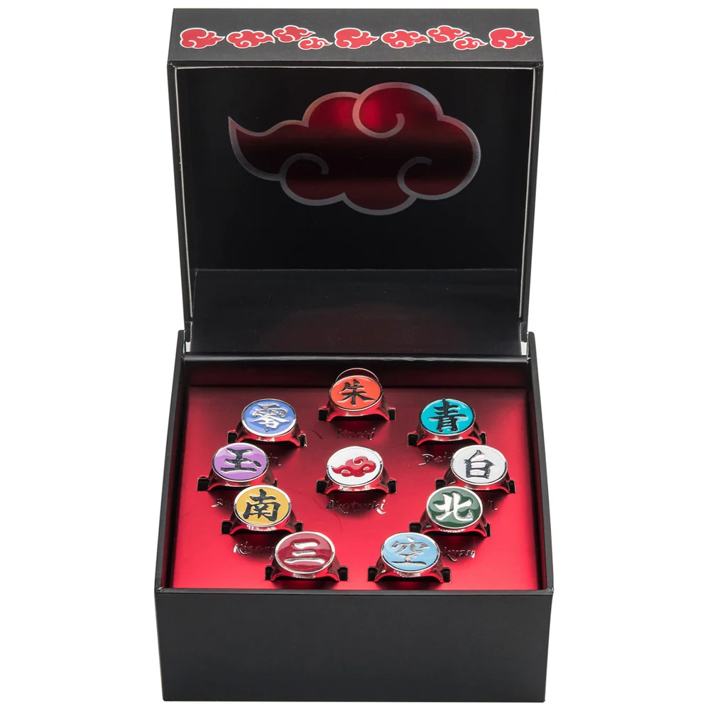 Naruto Shippuden Akatsuki Ten Clans Collectors Rings Set Image 1