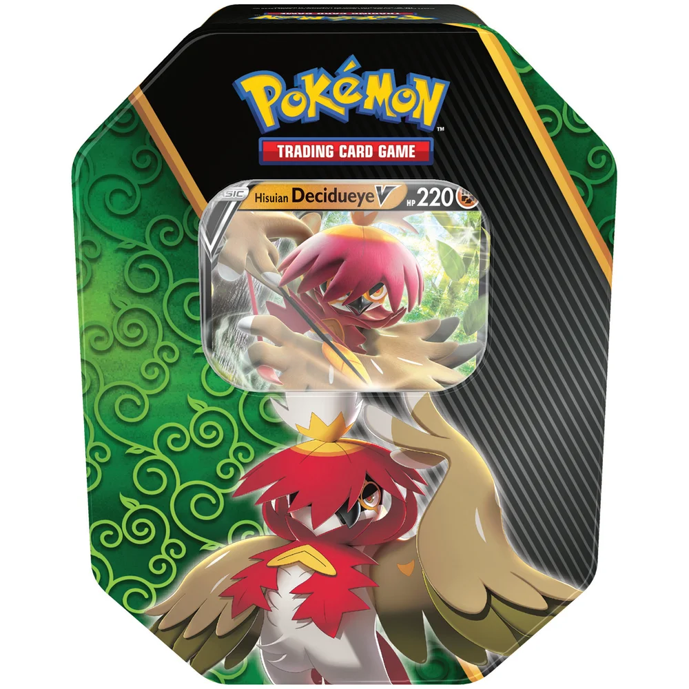 Pokémon TCG: Divergent Powers Tins - Hisuian Decidueye, Samurott and Typhlosion Image 1