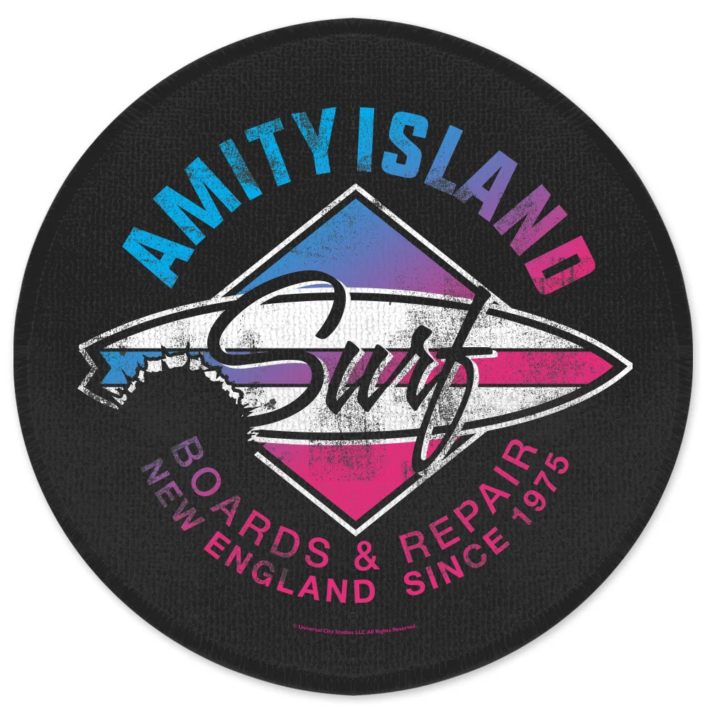 Jaws Amity Island Surf Round Bath Mat Image 1