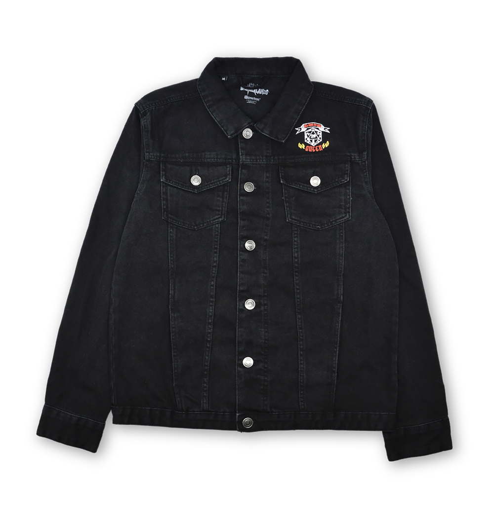 Butt Stallion PULP HORROR Embroidered Denim Jacket - Black - XL - Black Image 1