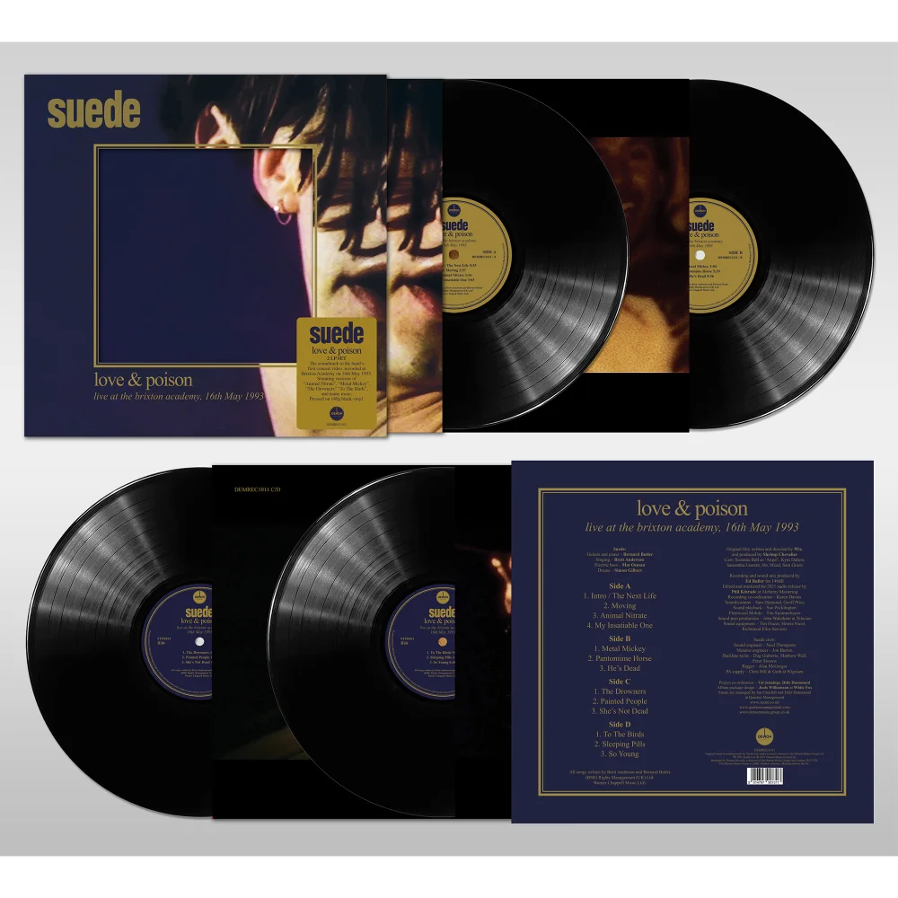 Suede - Love and Poison (2 x 140g Black Vinyl) Image 1