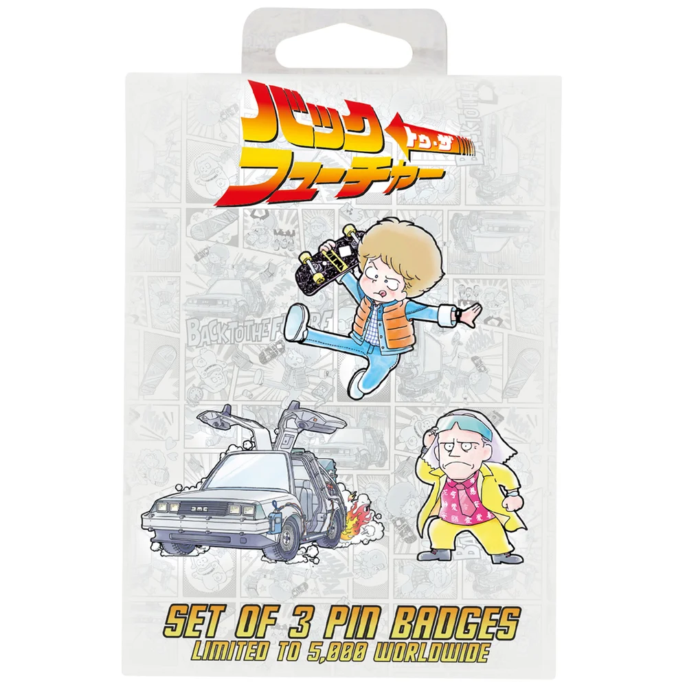 Fanattik Back to the Future Limited Japanese Edition Pin Badge Set Image 1