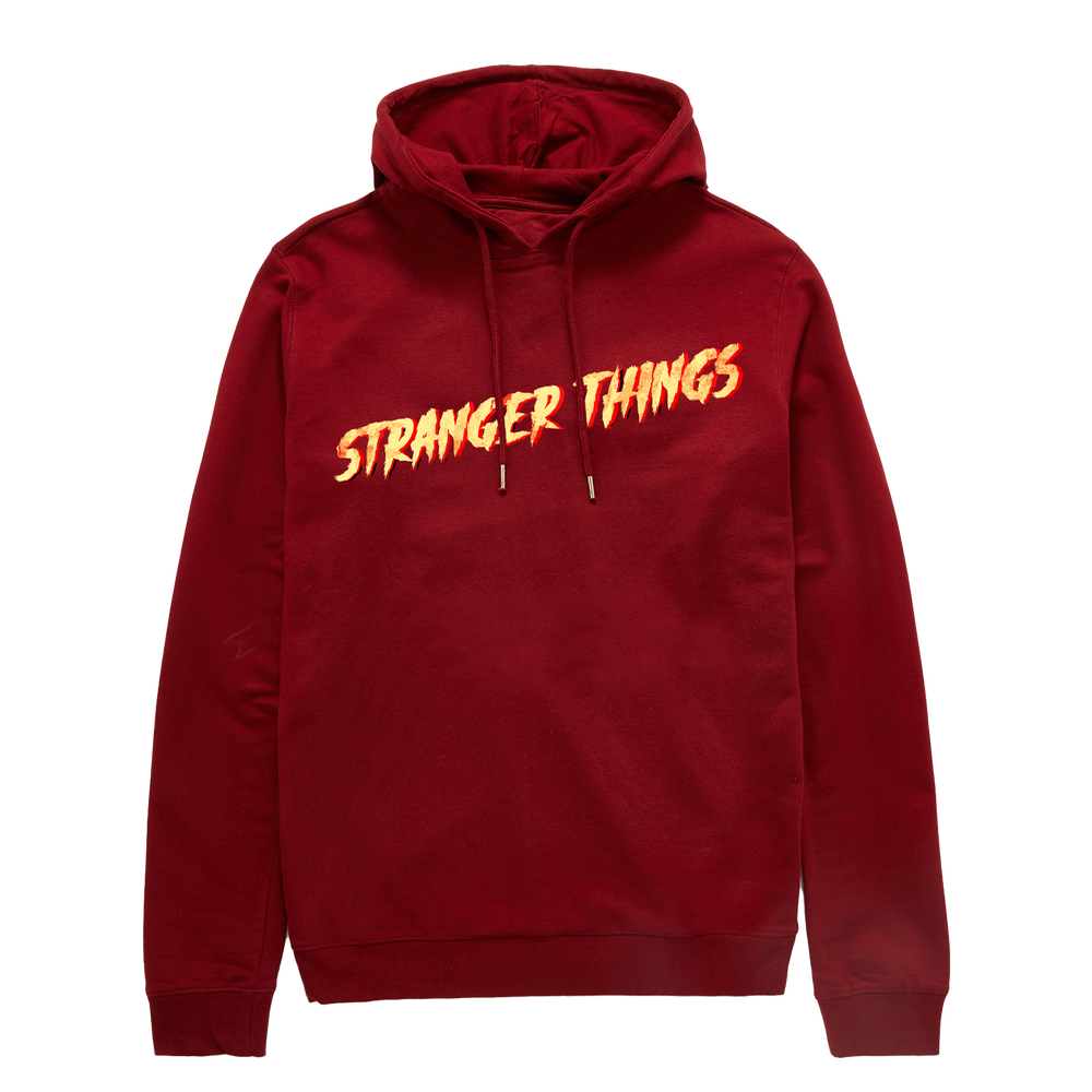Stranger Things Alternative Logo Hoodie - Burgundy - S Image 1