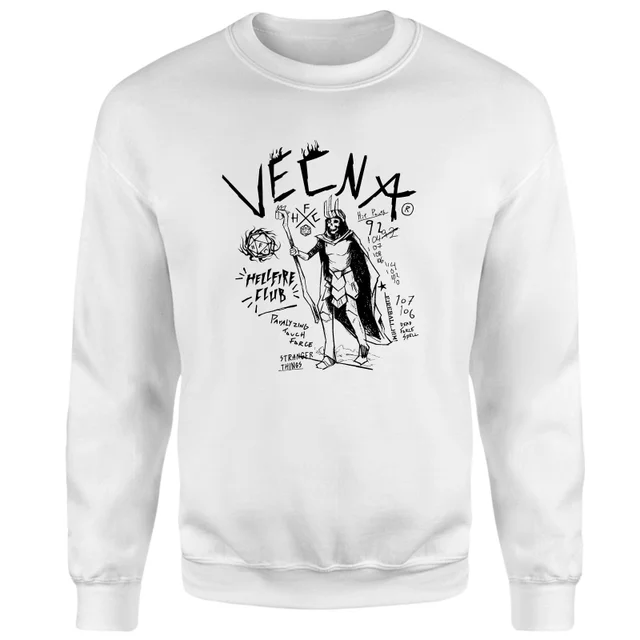 Stranger Things Vecna Tattoo Sweatshirt - White