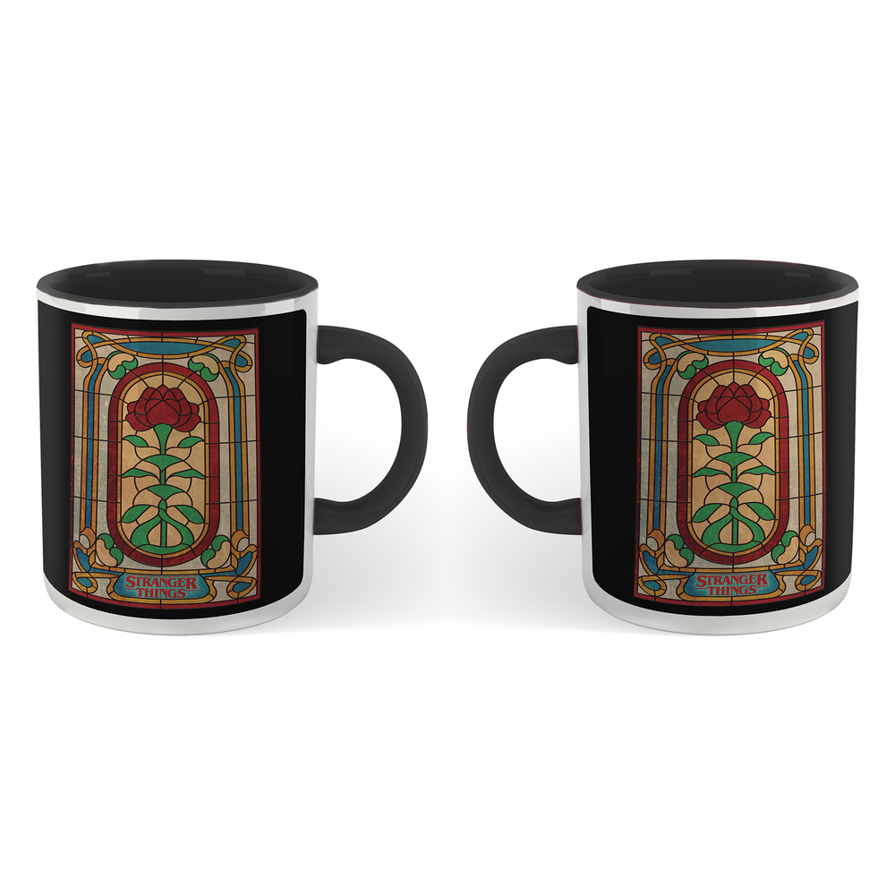 Stranger Things Stain Glass Window Mug - Black Image 1