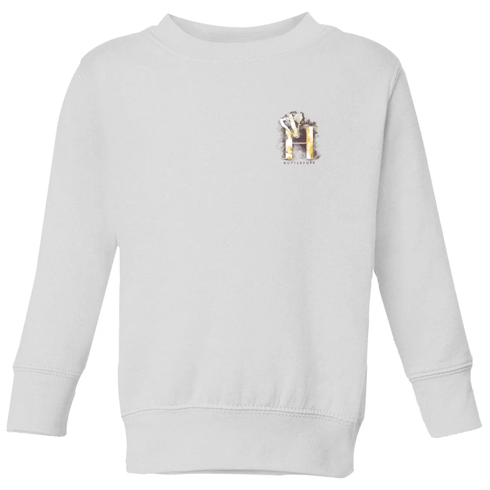 Harry Potter Hufflepuff Kids' Sweatshirt - White - 3-4 Years Image 1