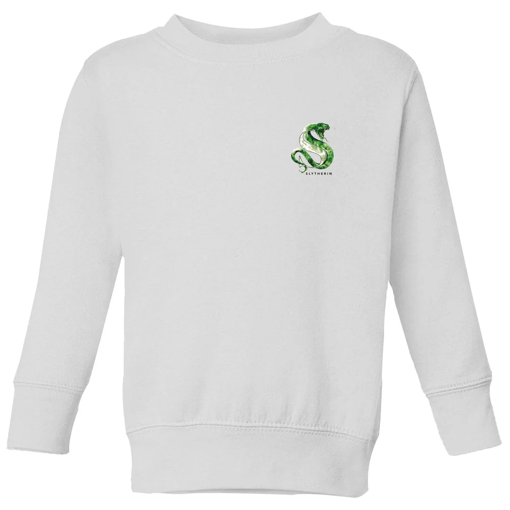 Harry Potter Slytherin Kids' Sweatshirt - White - 3-4 Years Image 1