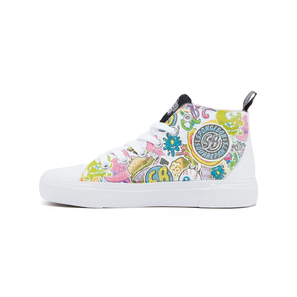 Akedo x SpongeBob SquarePants Kids' High Top - White - UK Kids 10 / EU28 Image 1