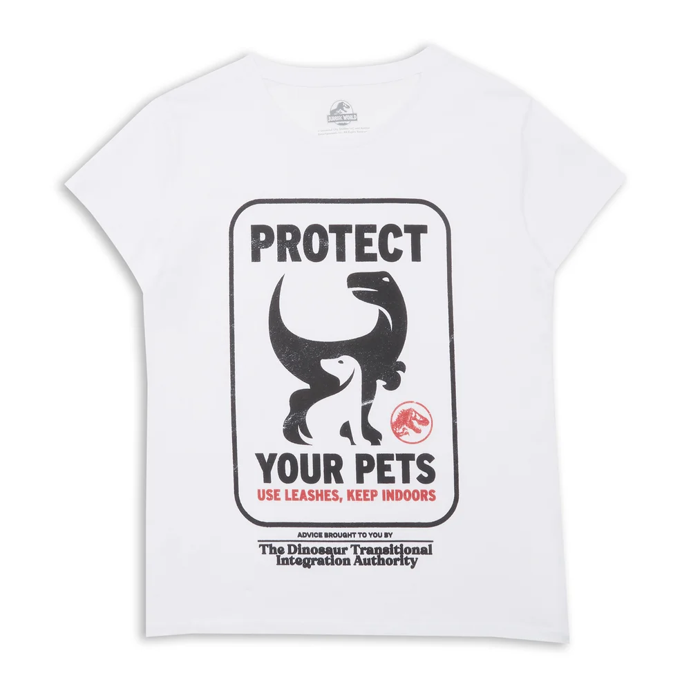 Jurassic World Protect Your Pets Women's T-Shirt - White - XS Image 1