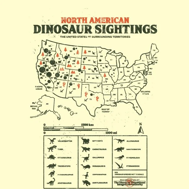 Jurassic World Dinosaur Sightings Men's T-Shirt - Cream