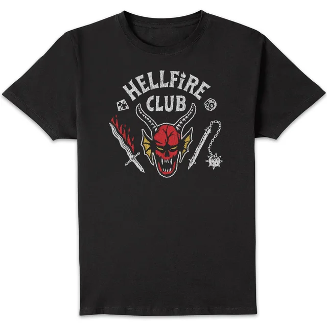 Stranger Things Hellfire Club Vintage Unisex T-Shirt - Black